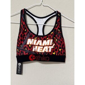 NWT Ethika x NBA Miami Heat Women's Sports Bra Medium Basketball Activewear